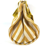 Hermes Tote Bag canvas yellow With porch Cannes MM Stripes
