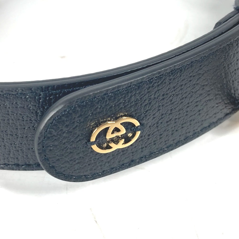 Gucci others 695256 leather black GG Large/Extra Large Pet Collar L