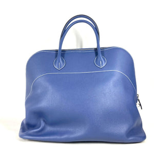 Hermes Handbag Calf leather blue Shoulder Bag Shoulder Bag Bolide Relax 45