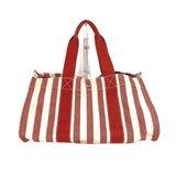 Hermes Handbag canvas Red With porch Cannes GM Cannes GM Stripe