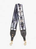 Christian Dior Saddle Bag Strap Navy / Black / White Canvas