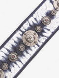 Christian Dior Saddle Bag Strap Navy / Black / White Canvas