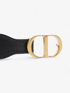 Christian Dior CD Belt Blue / Black / Gold Canvas Medium - 87.5cm