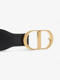 Christian Dior CD Belt Blue / Black / Gold Canvas Medium - 87.5cm
