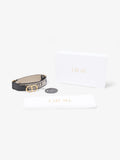 Christian Dior CD Belt Blue / Black / Gold Canvas Medium - 87.5cm