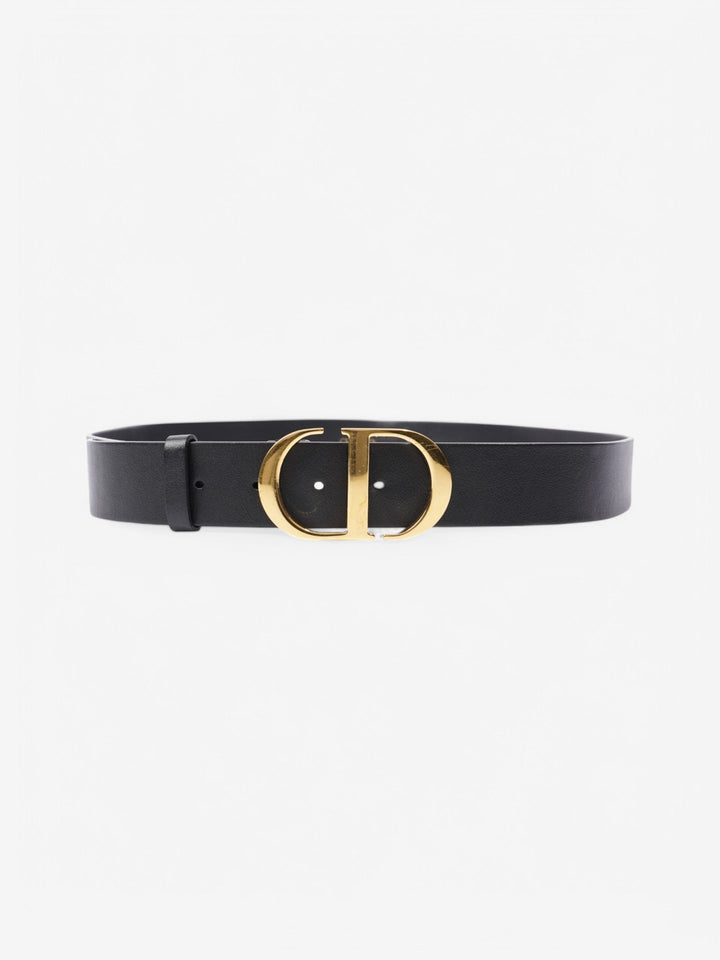 Christian Dior 30 Montaigne Belt Black Leather 95cm 38"