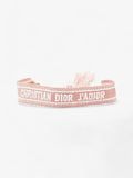 Christian Dior J'ADior Friendship Bracelet Set Pink / Grey / White Cotton