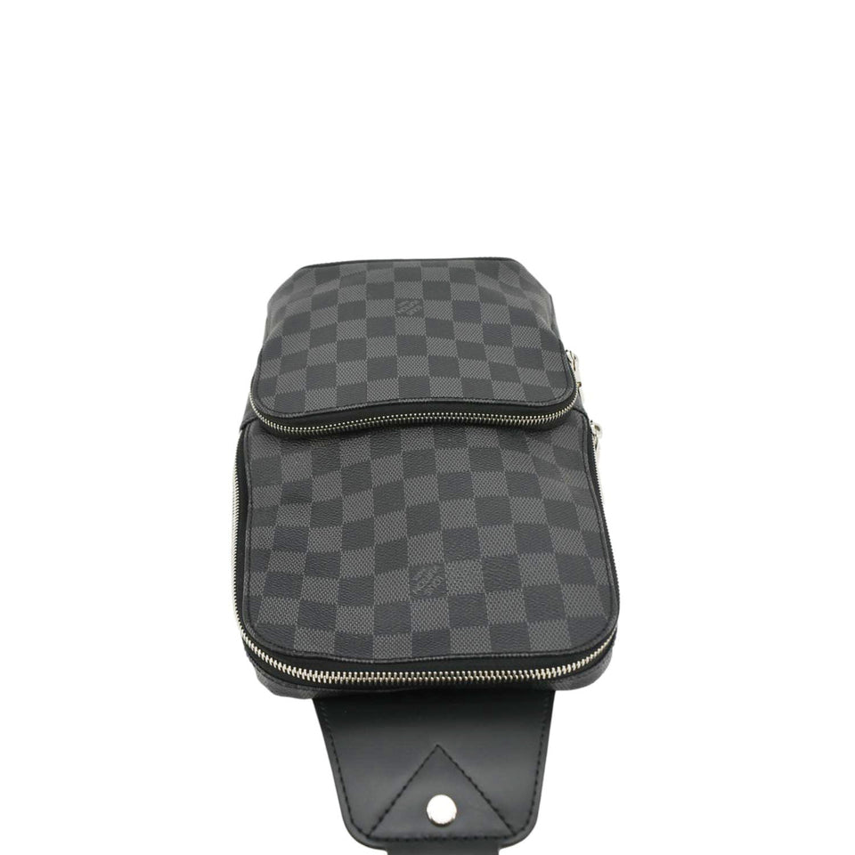 Louis Vuitton Avenue Sling Damier Graphite Backpack Bag Black