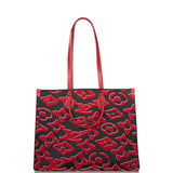 Louis Vuitton x UF Black and Red Tufted Monogram OnTheGo GM Tote