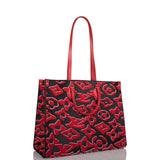 Louis Vuitton x UF Black and Red Tufted Monogram OnTheGo GM Tote