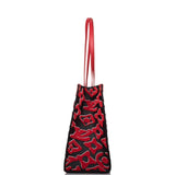 Louis Vuitton x UF Black and Red Tufted Monogram OnTheGo GM Tote