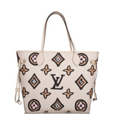 Louis Vuitton Cream Wild At Heart Giant Monogram Neverfull MM Tote
