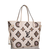 Louis Vuitton Cream Wild At Heart Giant Monogram Neverfull MM Tote