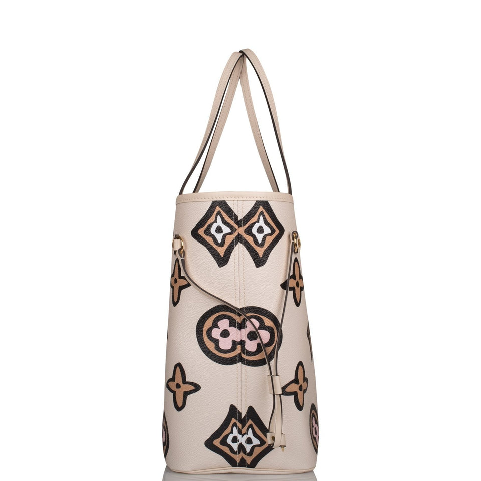 Louis Vuitton Cream Wild At Heart Giant Monogram Neverfull MM Tote