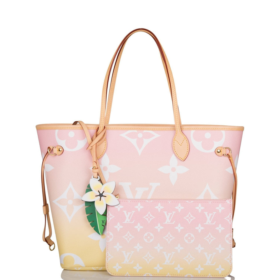 Louis Vuitton Light Pink By The Pool Giant Monogram Neverfull MM Tote
