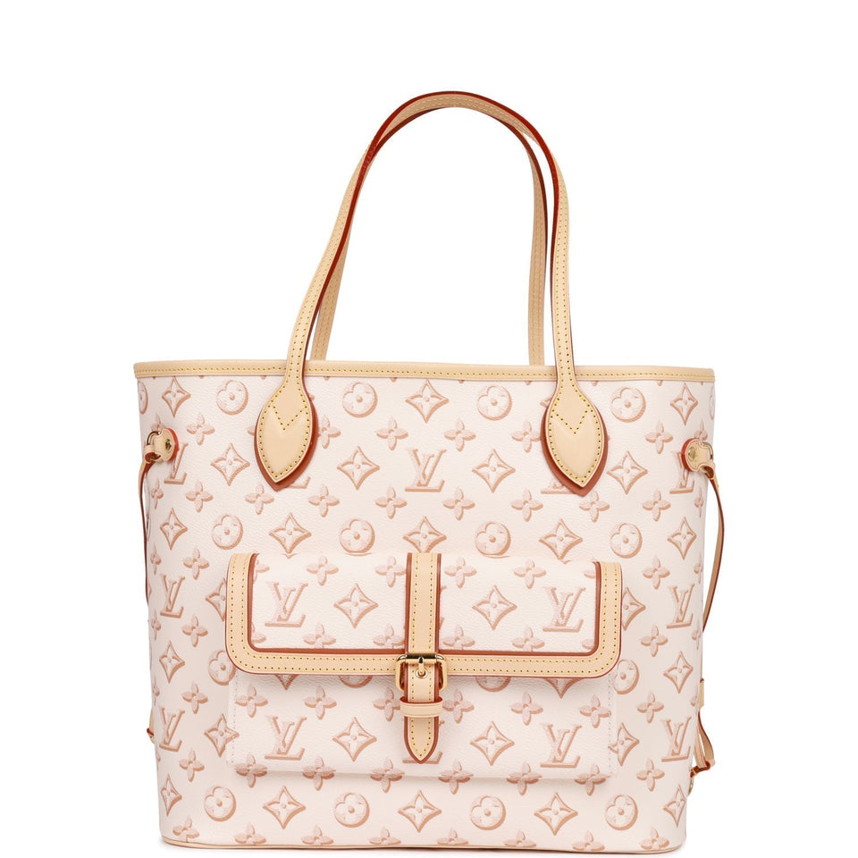 Louis Vuitton Fall For You Beige Clair Monogram Neverfull MM Tote