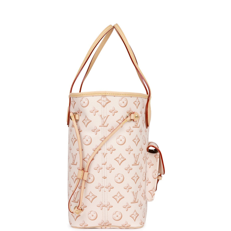 Louis Vuitton Fall For You Beige Clair Monogram Neverfull MM Tote