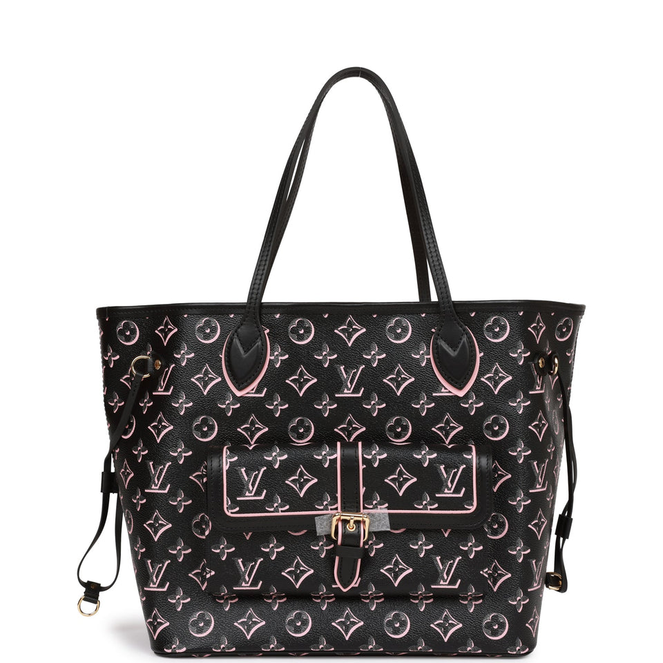 Louis Vuitton Fall For You Black Monogram Neverfull MM Tote