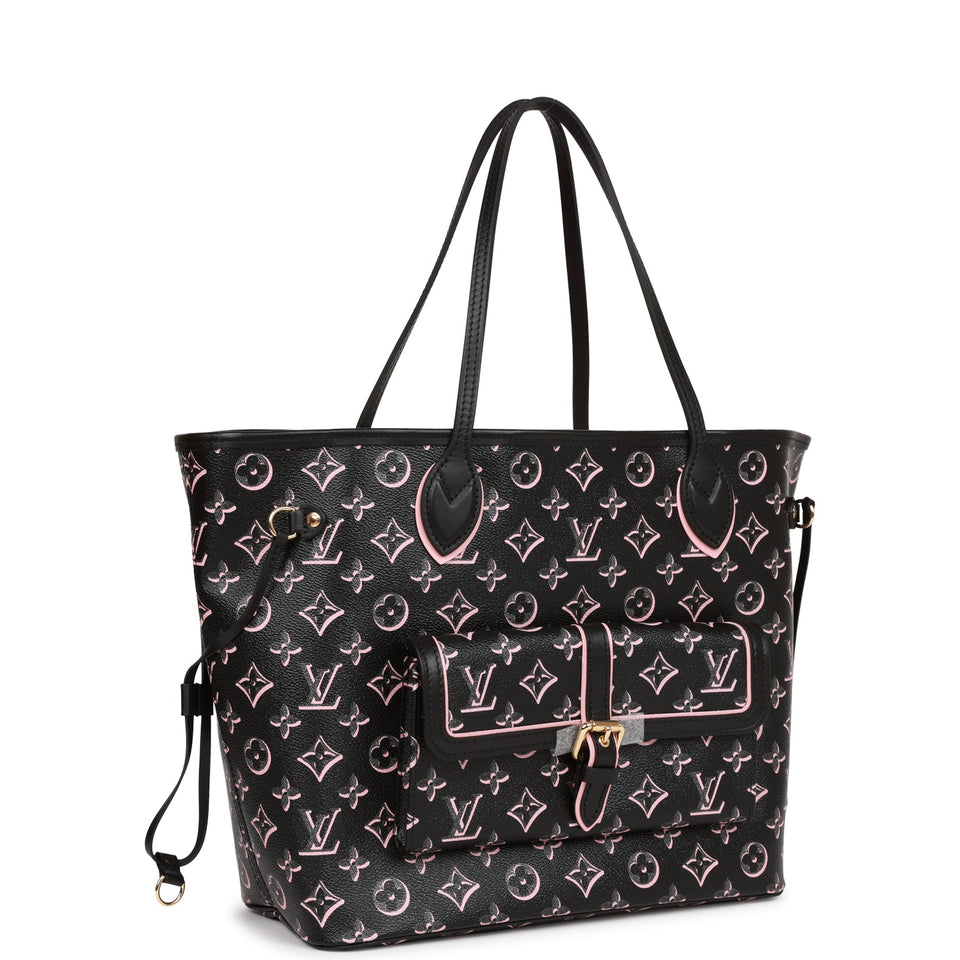 Louis Vuitton Fall For You Black Monogram Neverfull MM Tote