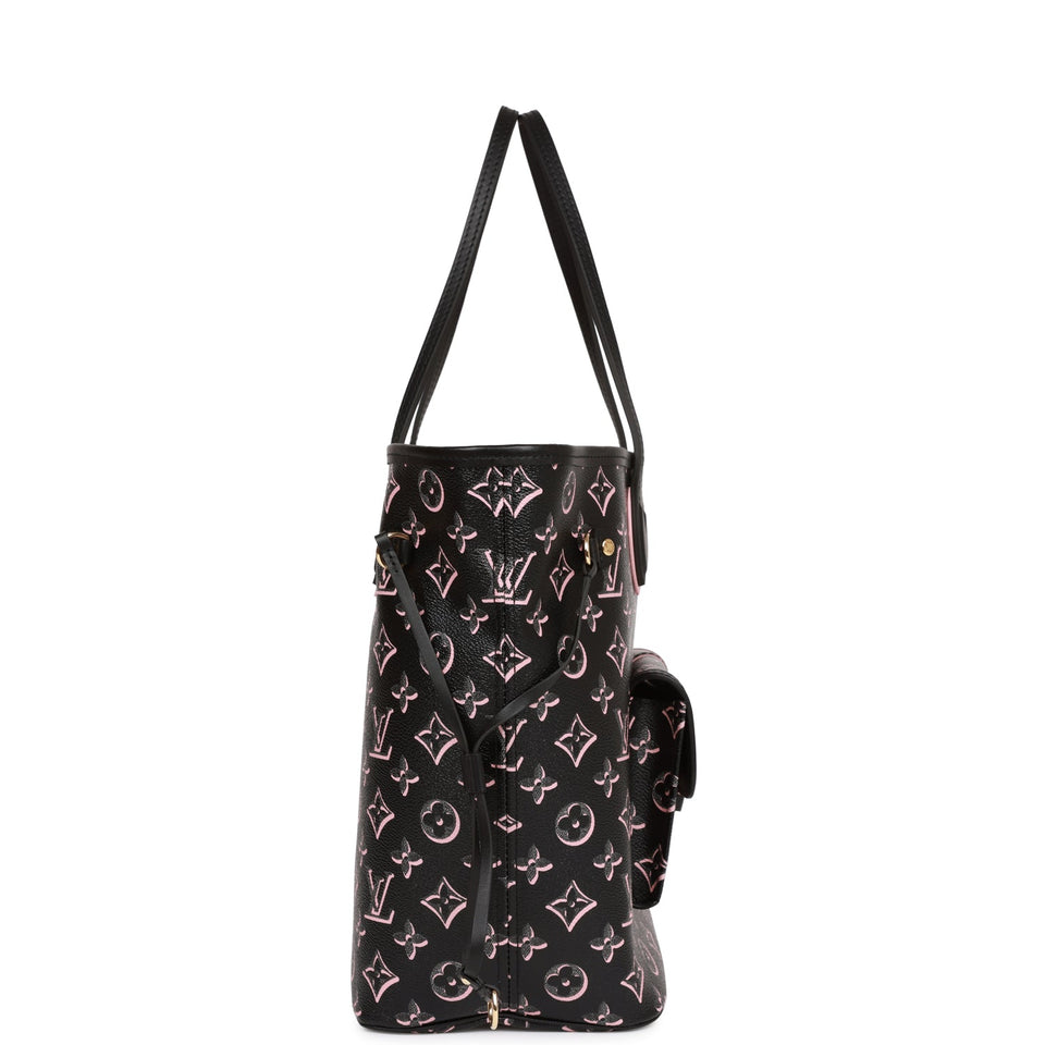 Louis Vuitton Fall For You Black Monogram Neverfull MM Tote