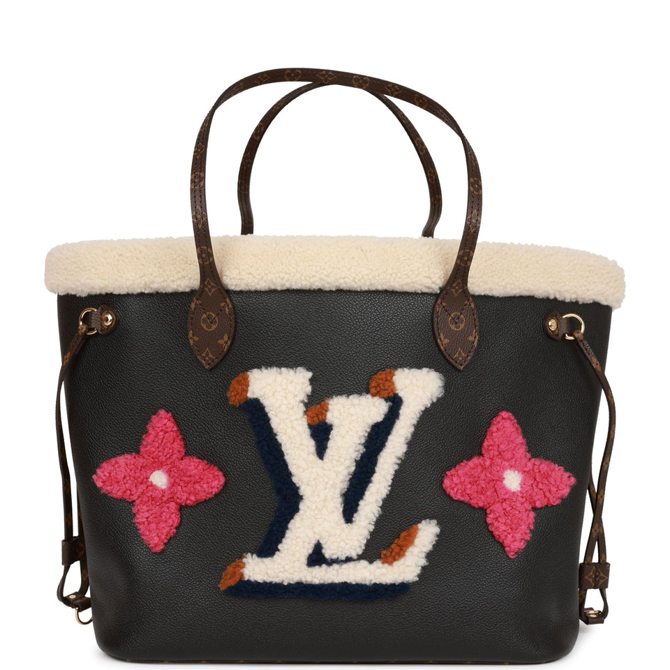 Louis Vuitton Teddy Monogram Shearling Neverfull MM Tote