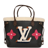 Louis Vuitton Teddy Monogram Shearling Neverfull MM Tote
