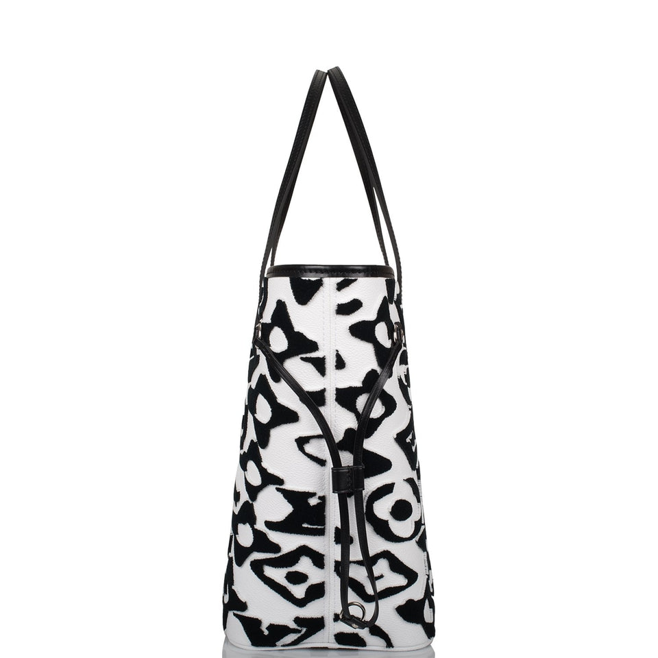 Louis Vuitton x UF Black and White Tufted Monogram Neverfull MM Tote