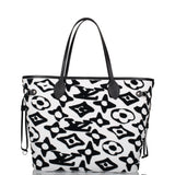 Louis Vuitton x UF Black and White Tufted Monogram Neverfull MM Tote