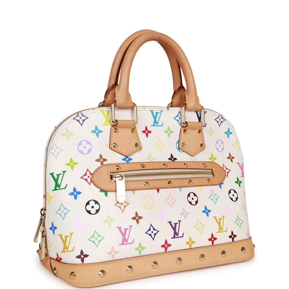 Louis Vuitton Monogram Multicolor White Alma Handbag