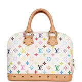 Louis Vuitton Monogram Multicolor White Alma Handbag