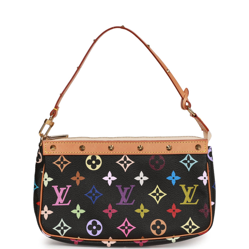 Louis Vuitton Monogram Multicolor Black Pochette Accessories Clutch