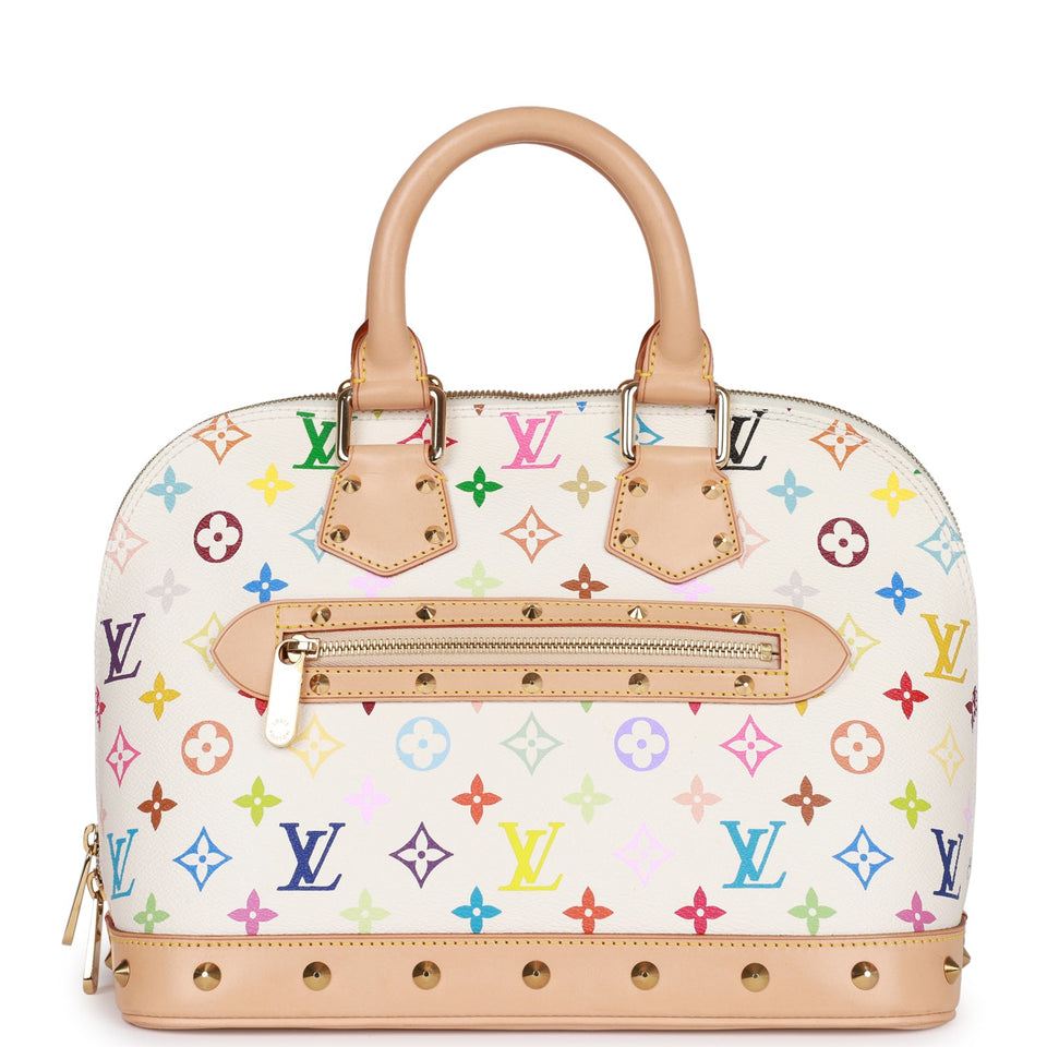 Louis Vuitton Monogram Multicolor White Alma PM Gold Hardware Handbag