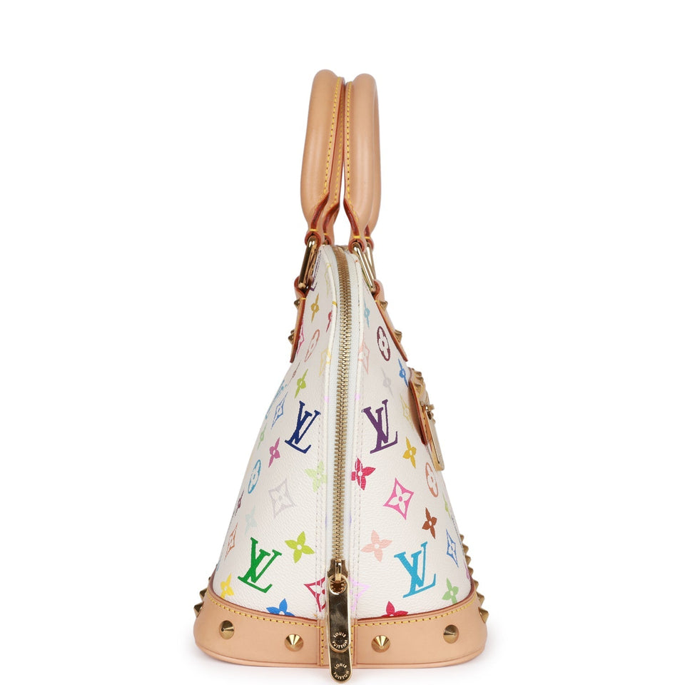 Louis Vuitton Monogram Multicolor White Alma PM Gold Hardware Handbag