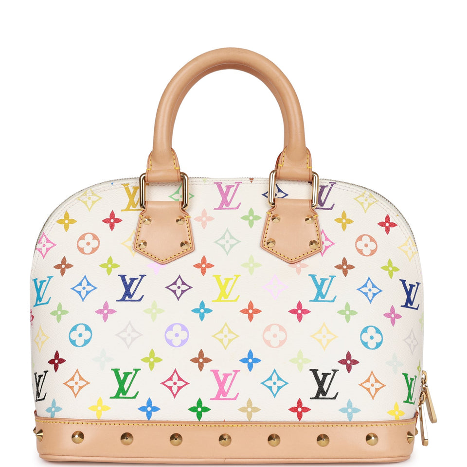Louis Vuitton Monogram Multicolor White Alma PM Gold Hardware Handbag