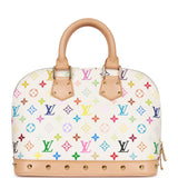 Louis Vuitton Monogram Multicolor White Alma PM Gold Hardware Handbag