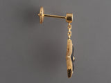 Louis Vuitton 18K Yellow Gold Onyx and Diamond Color Blossom BB Pierced Earrings