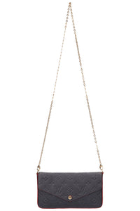 Louis Vuitton Felicie Pochette MNG Empreinte Navy Clutch