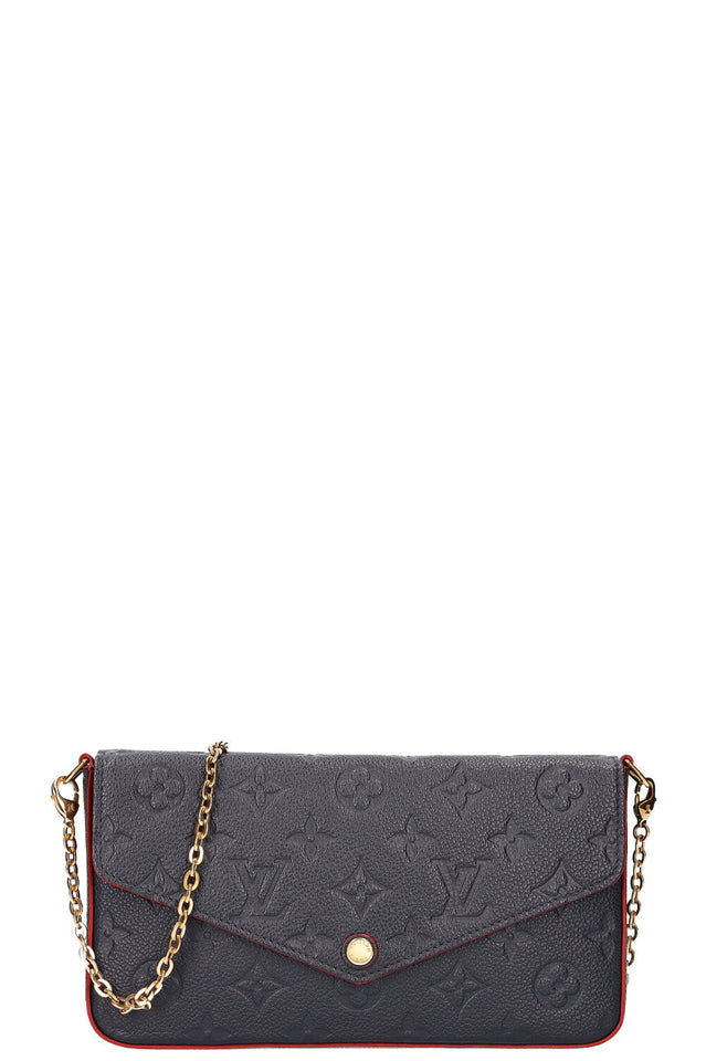 Louis Vuitton Felicie Pochette MNG Empreinte Navy Clutch