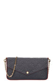 Louis Vuitton Felicie Pochette MNG Empreinte Navy Clutch