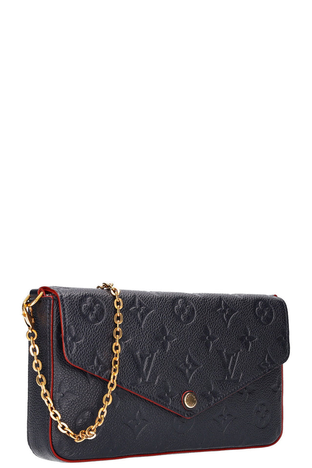 Louis Vuitton Felicie Pochette MNG Empreinte Navy Clutch
