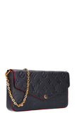 Louis Vuitton Felicie Pochette MNG Empreinte Navy Clutch
