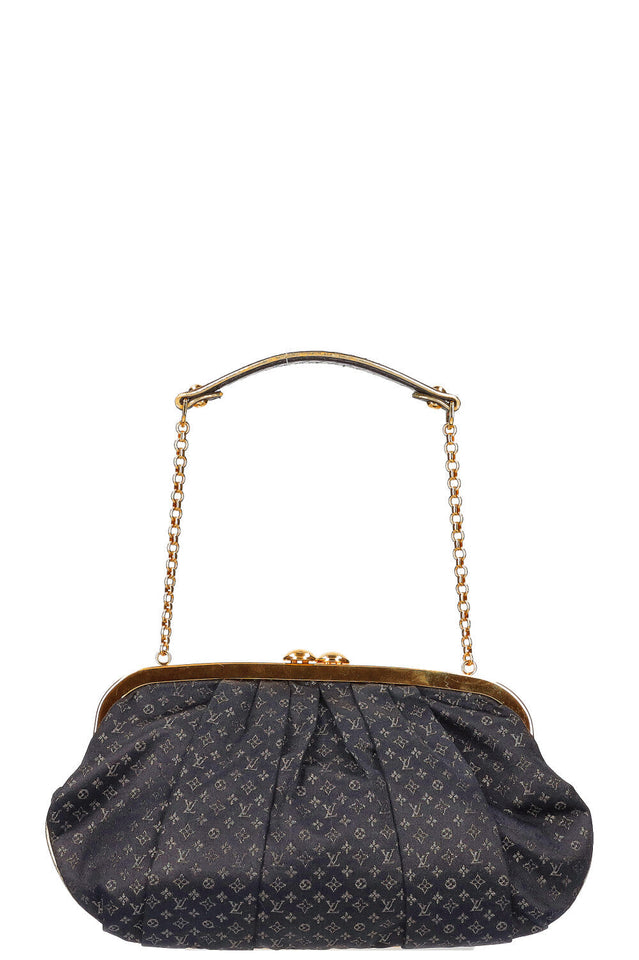 Louis Vuitton Aumoniere Bag Satin Black