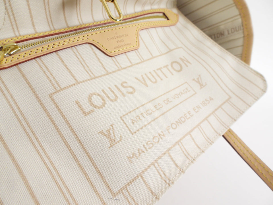Louis Vuitton Damier Azur Neverfull MM Tote Bag with Insert