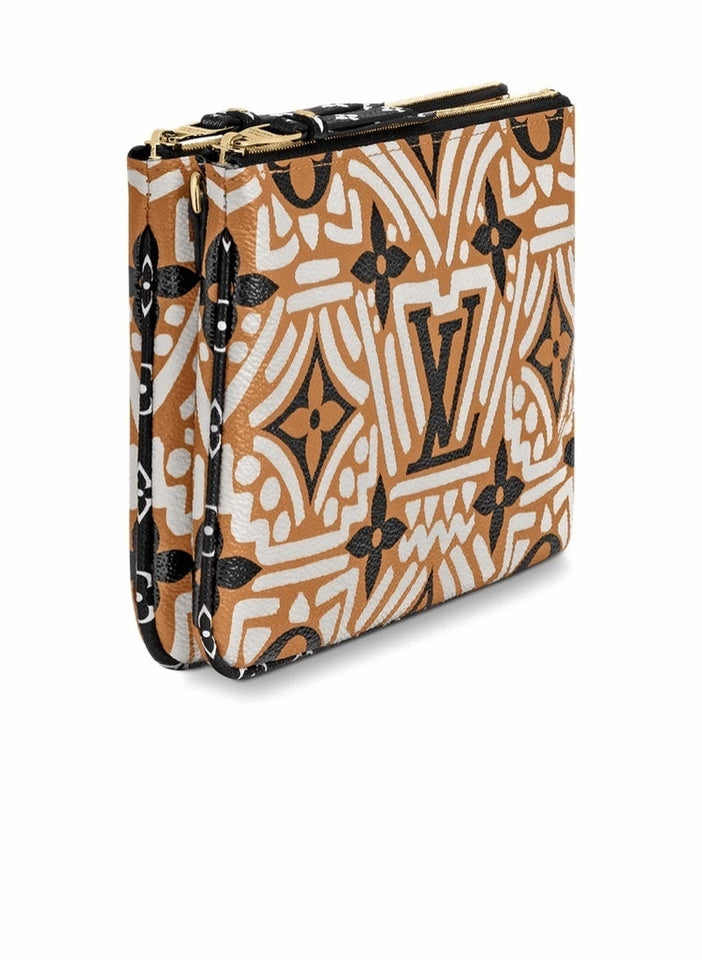 Louis Vuitton Monogram Crafty Double Zip Pochette