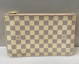 Louis Vuitton DAMIER AZUR NEVERFULL POCHETTE ROSE BALLERINE