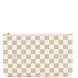 Louis Vuitton DAMIER AZUR NEVERFULL POCHETTE ROSE BALLERINE
