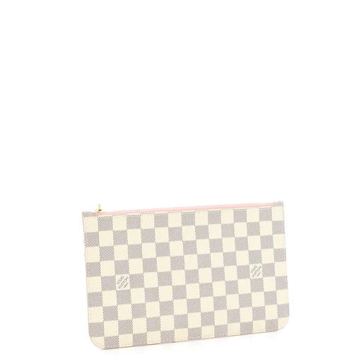 Louis Vuitton DAMIER AZUR NEVERFULL POCHETTE ROSE BALLERINE