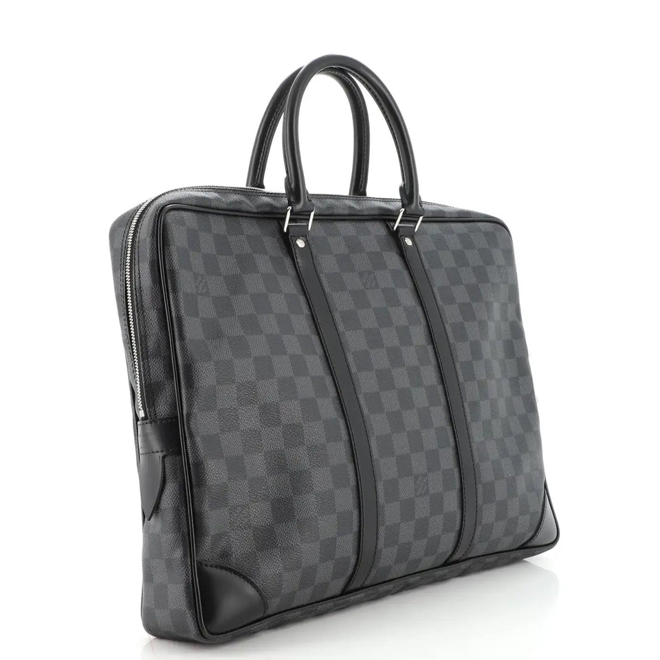 Louis Vuitton DAMIER GRAPHITE PORTE DOCUMENTS VOYAGE PM BAG