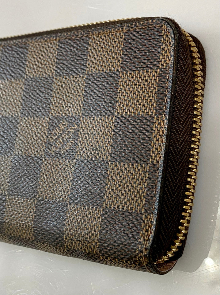 Louis Vuitton PORTEFEUILLE CLÉMENCE WALLET DAMIER EBENY ROSE BALLERINE