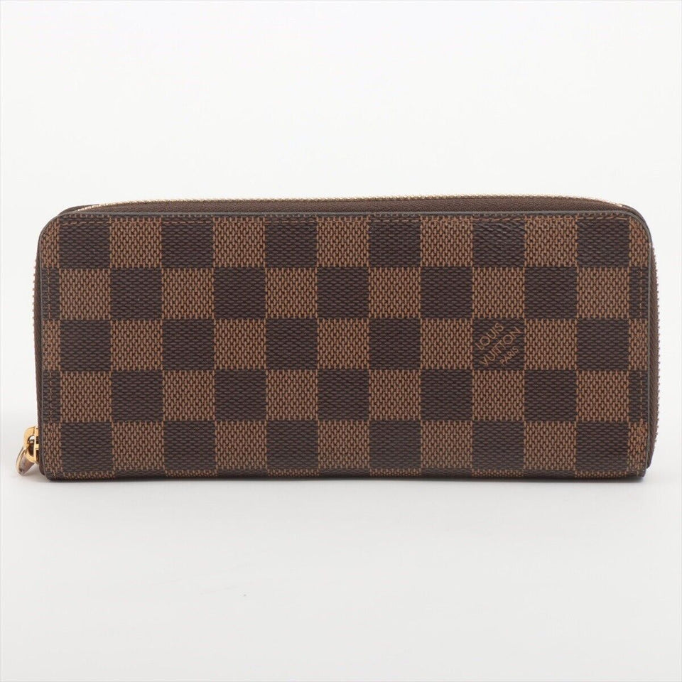 Louis Vuitton PORTEFEUILLE CLÉMENCE WALLET DAMIER EBENY ROSE BALLERINE